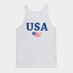 Vintage USA country flag Tank Top